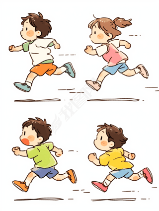 奔跑的小孩