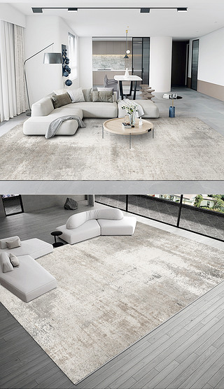 现代简约抽象极简客厅地毯地垫图案设计