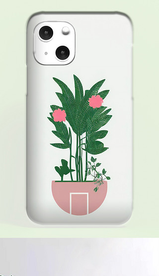 原创意现代简约卡通个性元素手绘清新花卉植物手机壳