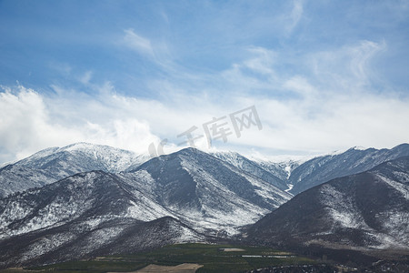 景区雪和山摄影图