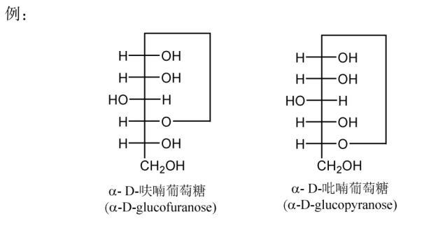 环状结构的Fischer投影式表示法