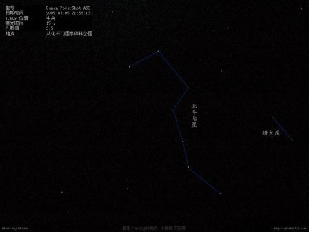 夜空中的北斗七星