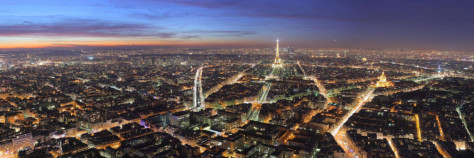 巴黎黄昏全景