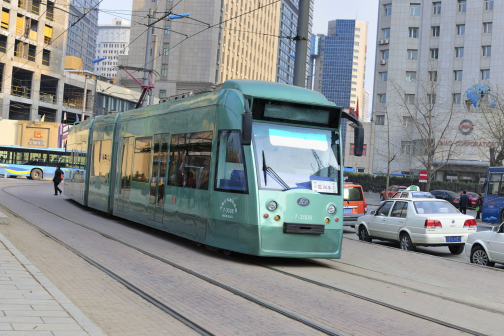 DL6W型电车橄榄绿涂装（201路）