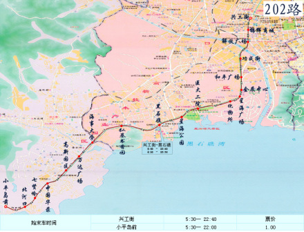 大连有轨电车线网示意图