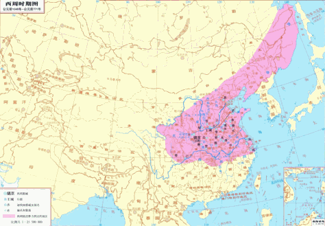  郭利民《中国古代史地图集》中的西周势力范围