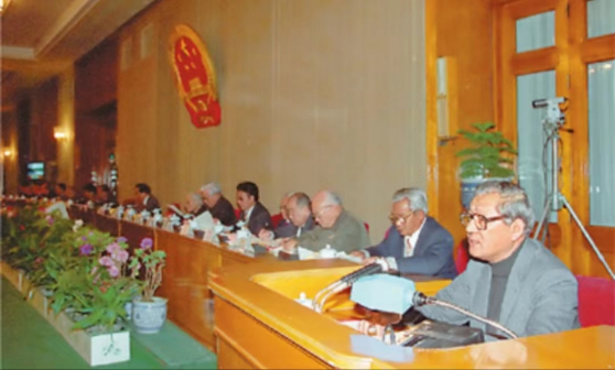 1994年，倪志福在八届全国人大常委会第十一次会议上作报告