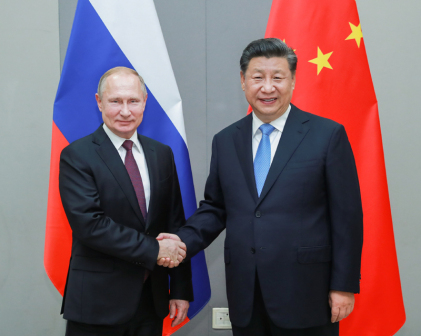 普京（左）与习近平（右）（2019年11月13日）