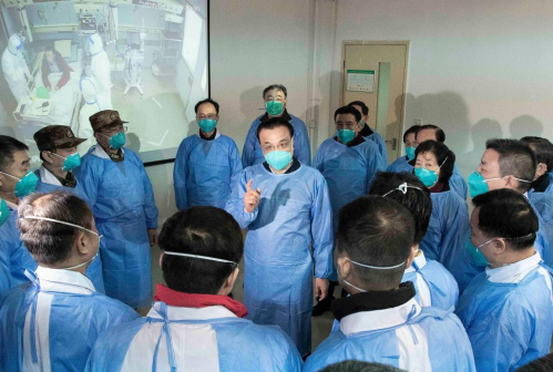 2020年1月27日，李克强同志赴武汉考察指导疫情防控工作。