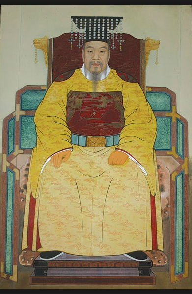 当代朝鲜画家所绘高丽太祖王建画像