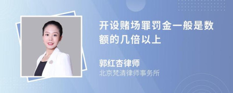 开设赌场罪罚金一般是数额的几倍以上