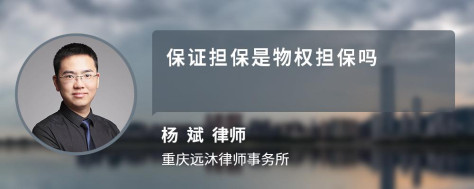 保证担保是物权担保吗