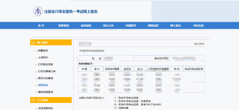 注会成绩查询