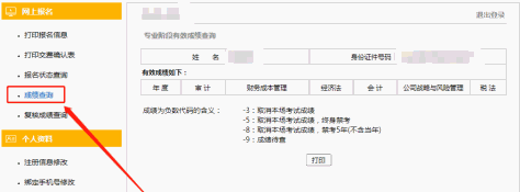 注会成绩查询