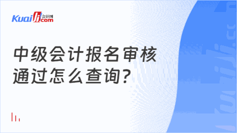 中级会计报名审核\n通过怎么查询?