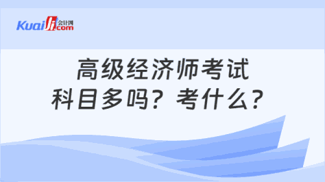 高级经济师考试\n科目多吗？考什么？