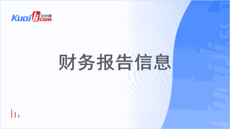 财务报告信息