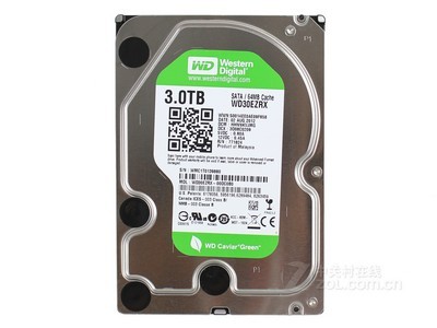 西部数据 3TB 7200转 64MB SATA3 绿盘（WD30EZRX）