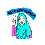 Sticker Perempuan Hijab盖头女孩贴纸