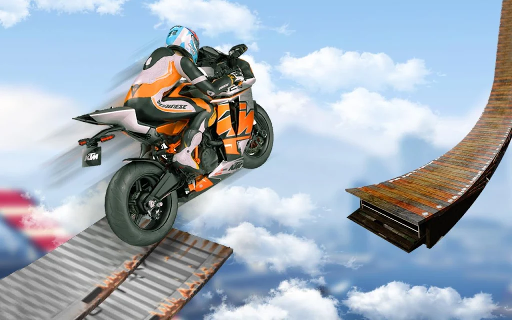 Bike impossible tracks Race 3D Motorcycle Stunts（3D特技摩托）无限金币版3.0.2全关卡解锁版截图2