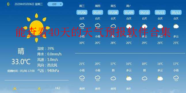 能查看40天的天气预报软件合集