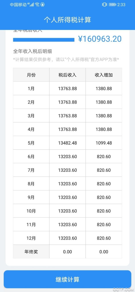 个人所得税计算app最新版v1.0 最新版
