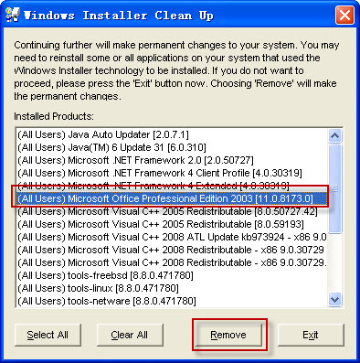 微软官方office 2003、2007卸载工具 安装版 0