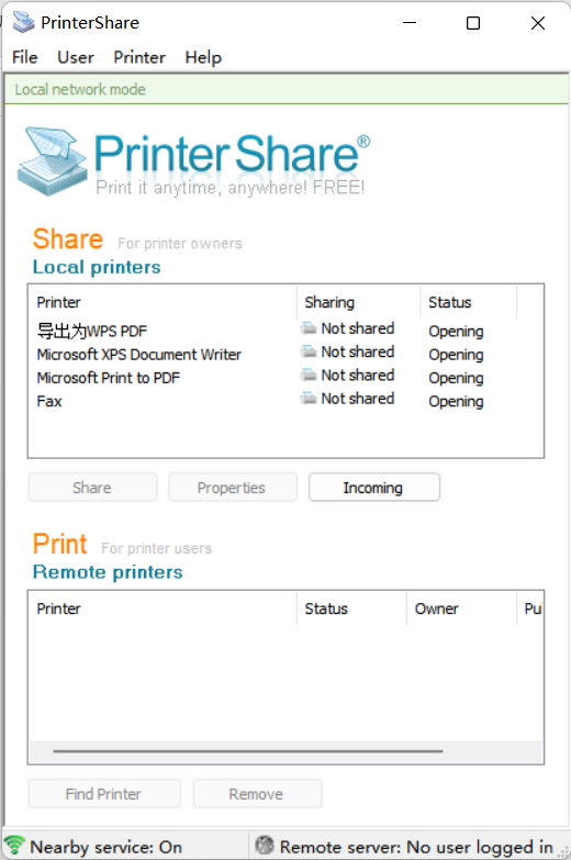printershare电脑版 v2.4.7 中文免费版 0