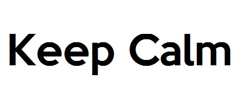 keep calm字体