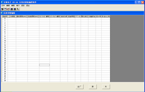 宝峰uv5r对讲机写频软件 中文版 0