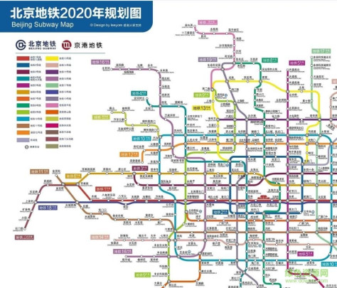 北京地铁2020年规划图