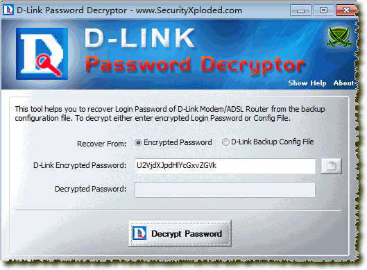 D-Link路由器密码恢复工具