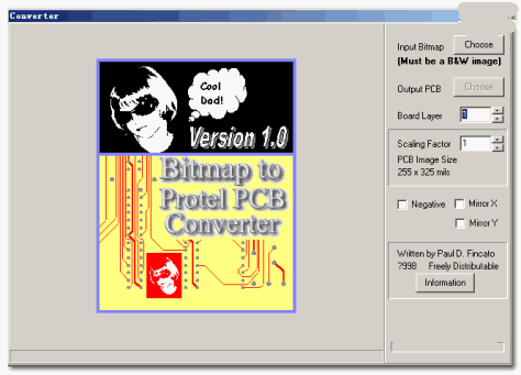 BMPtoPCB(BMP图像文件转成PCB电路板) v1.1 绿色免费版 0