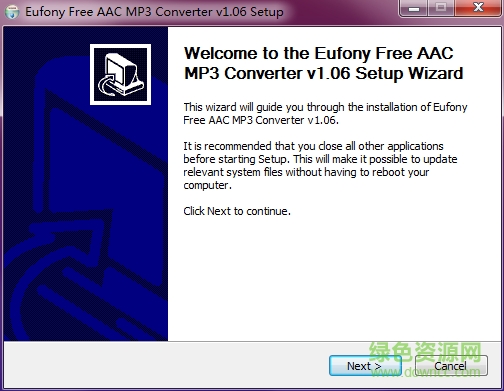 Eufony Free AAC MP3 Converter v1.06 中文免费版 0