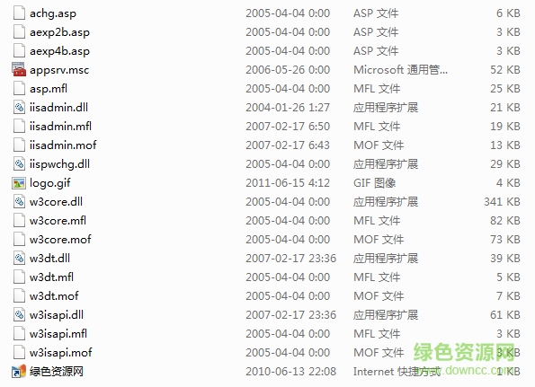 iis6缺失文件包(w3dt.mof/w3dt.mfl/w3isapi.mfl/w3isapi.mof 等)  0