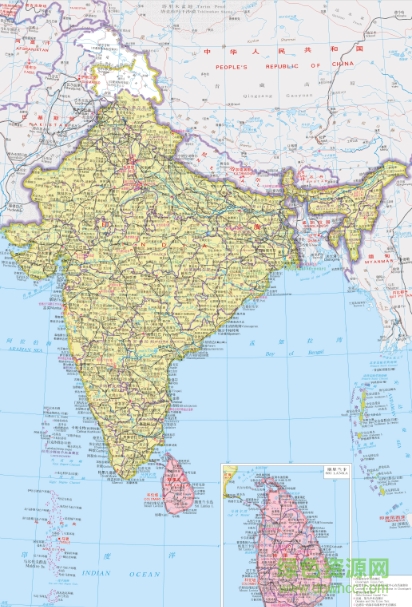 印度地图全图高清版 jpg格式 0