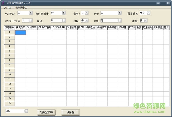 万华wh27对讲机写频软件 v1.1.3 中文版 0