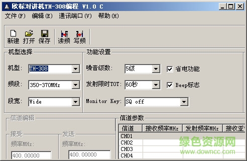 欧标TH308对讲机写频软件 官方版 0