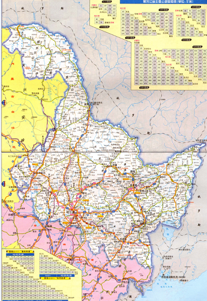 黑龙江省高速公路地图高清版 jpg大图版 0