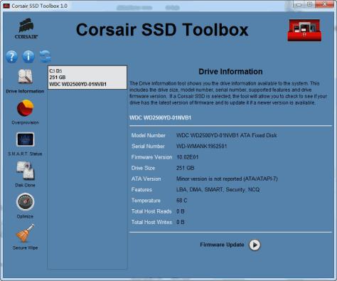 海盗船corsair ssd toolbox固态硬盘工具箱 v1.2.4.7 官方最新版 0