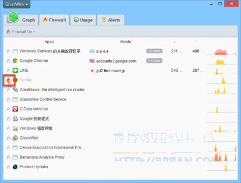 GlassWire(免费网络防火墙) v1.0.35b 官方中文版 1