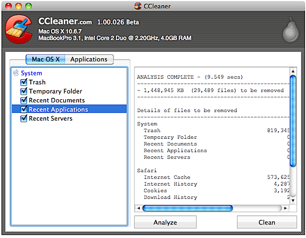 CCleaner for Mac V1.0.7 官方正式版_苹果电脑清理垃圾软件 0