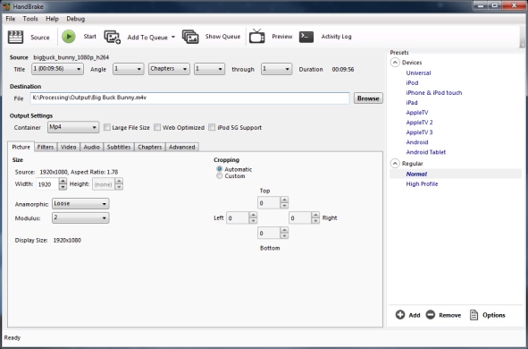 HandBrake视频转换软件 v0.9.9 汉化版_取代mediacoder的格式转换器 1