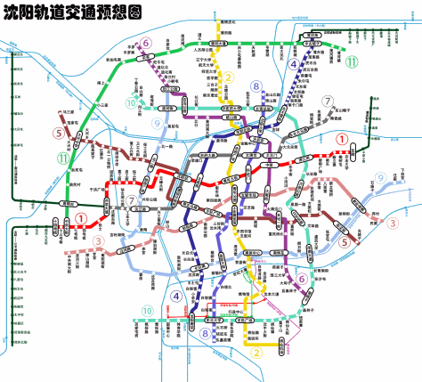 沈阳地铁高清线路图 2015 最新高清版_附地铁规划图 0