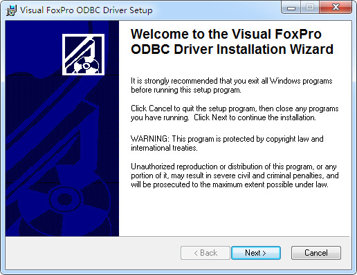 visual foxpro odbc driver 支持Win7 0