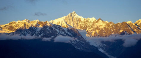 日照金山高清风景3440x1440壁纸