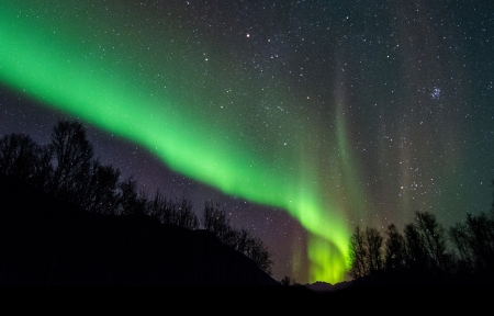 蓝色和紫色的天空 极光 <font color='red'>星空</font>风景3440x1440壁纸