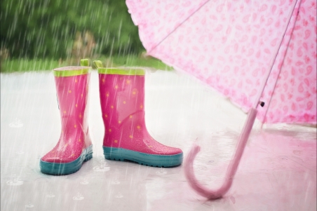 雨鞋 下雨 雨伞 夏天 4K壁纸