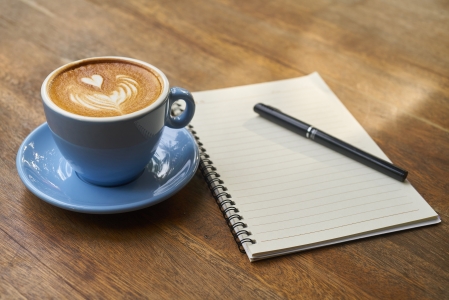 咖啡 钢笔 笔记本 工作 本书 4K设计背景图片