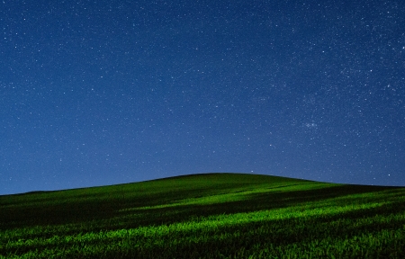 银河<font color='red'>星空</font>绿蓝色风景3440x1440高清壁纸